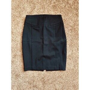 Elegant Black Lined Pencil Skirt by Express, Size 0